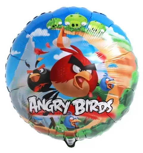 KIT N.10  - KIT COMPLEANNO ANGRY BIRDS + PALLONCINO FOIL