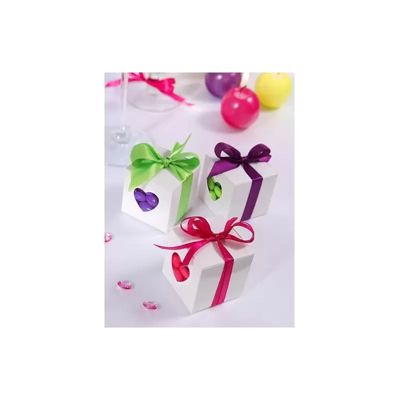 SCATOLINE PORTACONFETTI BIANCA CON CUORE