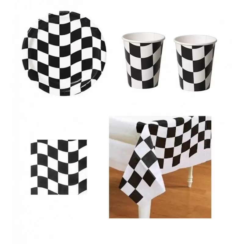 KIT BANDIERA A SCACCHI BIANCO NERA FORMULA 1