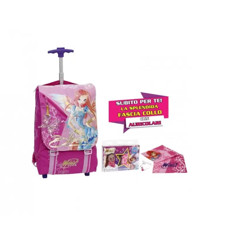 ZAINO TROLLEY SCUOLA WINX CON GADGET 15GD 87772