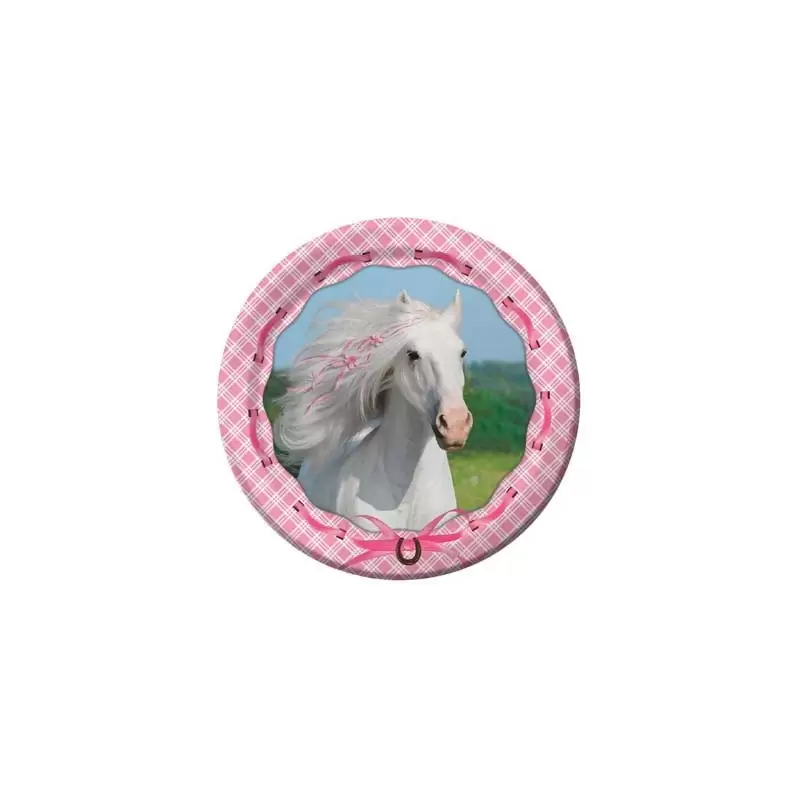 PIATTINI DESSERT CAVALLI ROSA HEART MY HORSE 40 PZ