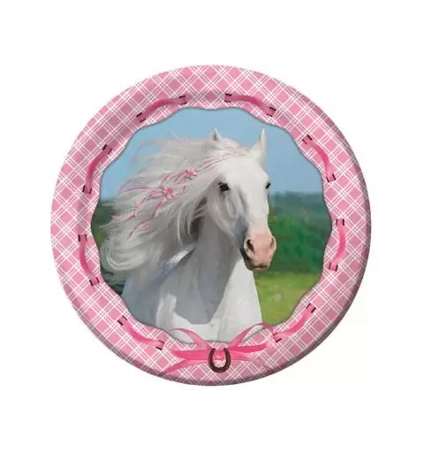 PIATTINI DESSERT CAVALLI ROSA HEART MY HORSE 40 PZ