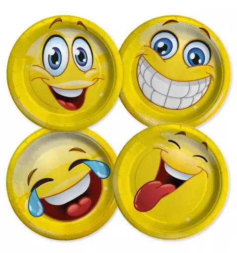 PIATTI EMOTICONS SMILE 8 PZ