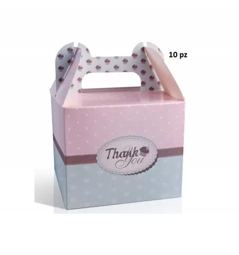 SCATOLE BOX PORTADOLCI " THANK YOU " PUDCSM2 10PZ 