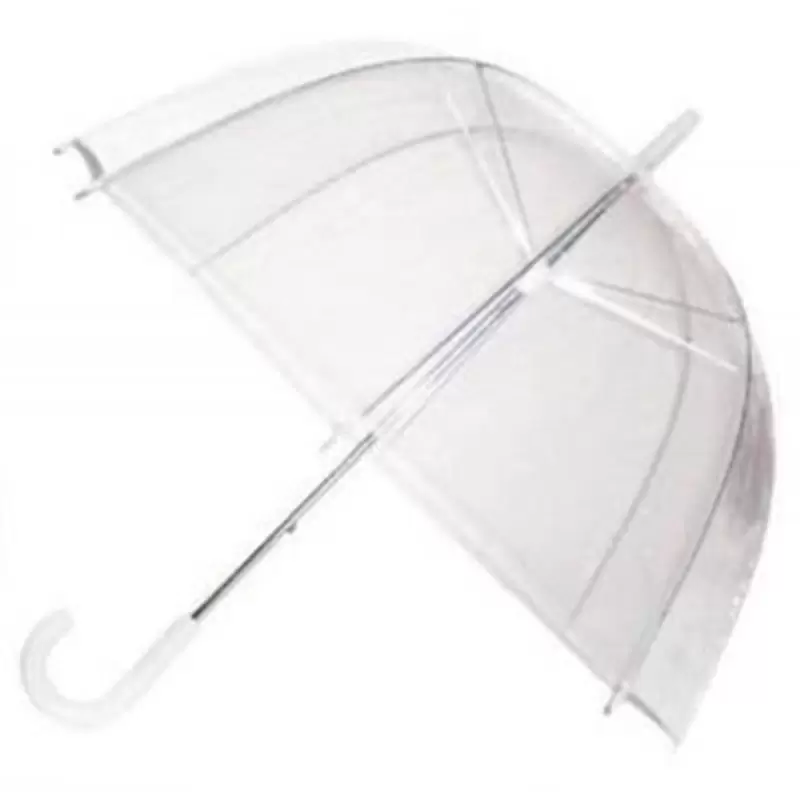OMBRELLO SPOSA A CUPOLA TRASPARENTE BIANCO 8303 