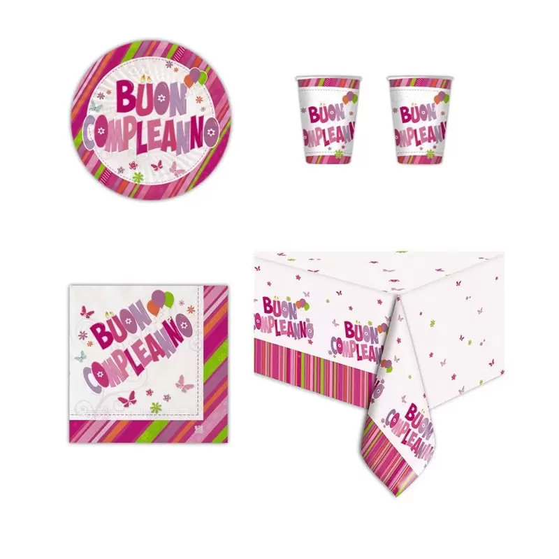 BUON COMPLEANNO ROSA KIT N 3 