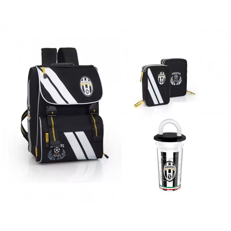 SET SCUOLA JUVENTUS ZAINO + ASTUCCIO + BORRACCIA 