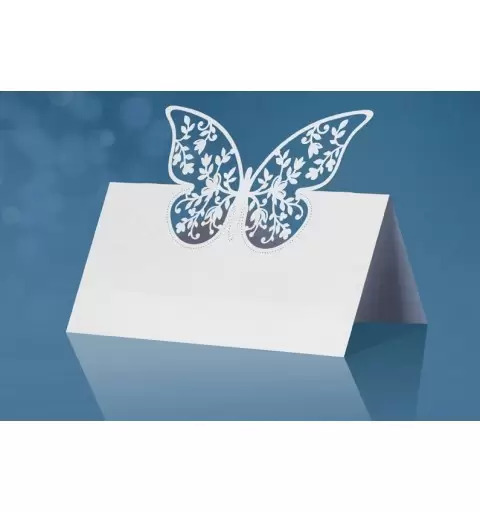 SEGNAPOSTO FARFALLA CARTA PERLA