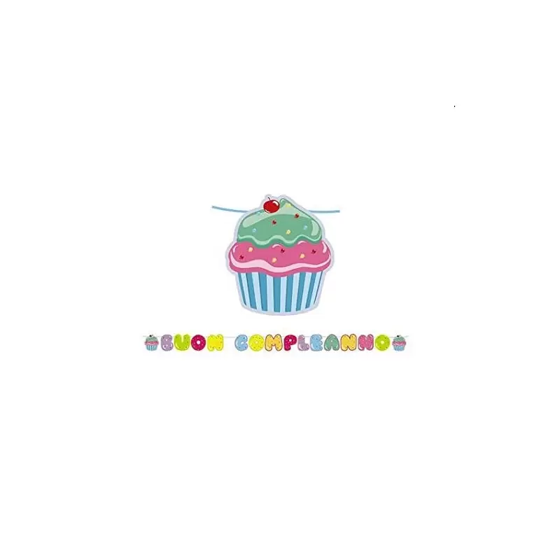 GHIRLANDA BUON COMPLEANNO CUPCAKE 60855