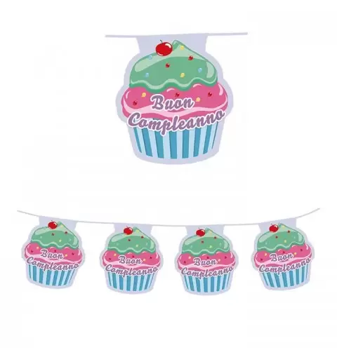 FESTONE BANDIERINE CUPCAKE 60850