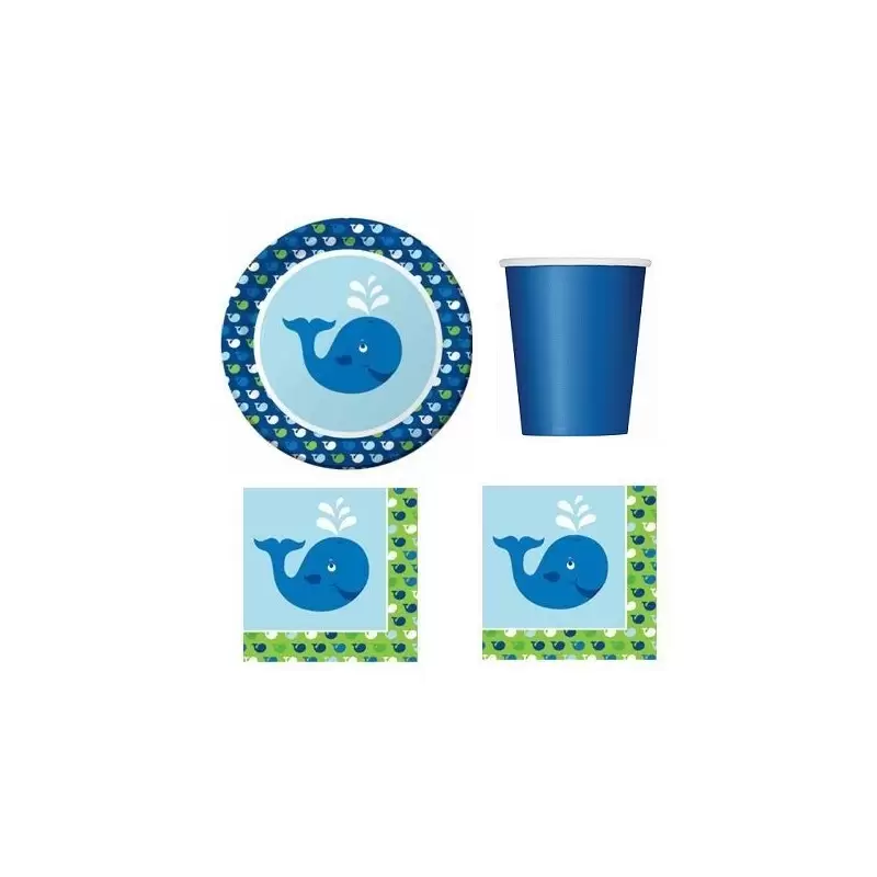 KIT N29 COORDINATO TAVOLA BAMBINO OCEAN PREPPY BOY