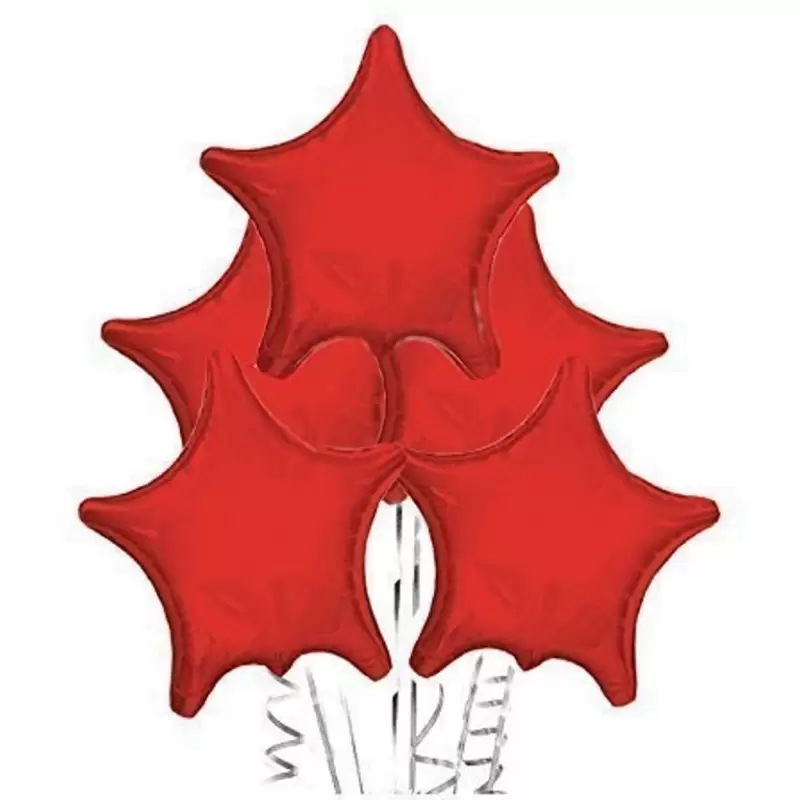 PALLONCINI FOIL STELLA ROSSO 5 PZ 