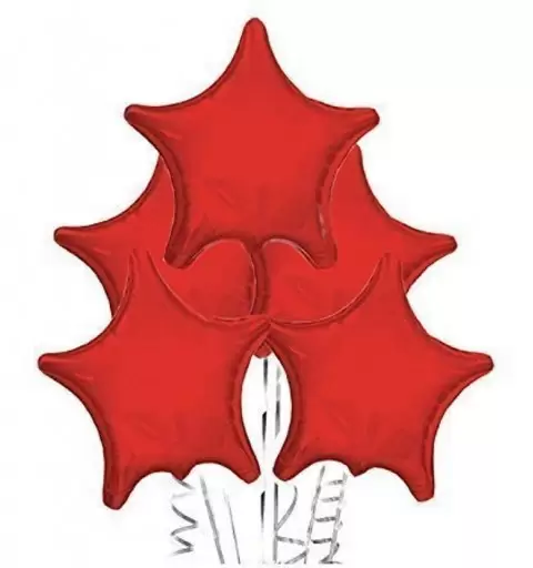 PALLONCINI FOIL STELLA ROSSO 5 PZ 