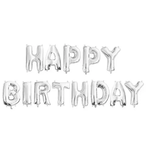lettere foil happy birthday