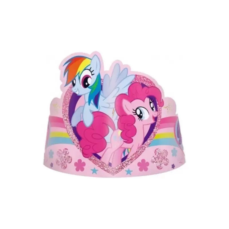 8 PZ DIADEMA CORONCINA PER FESTA  MY LITTLE PONY 