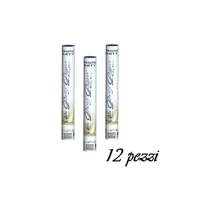 tubi sparacoriandoli 40 cm bianchi