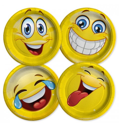 SMILE, palloncini gialli con smile ed emoticon sorridente.