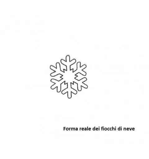 DECORAZIONI FIOCCO DI NEVE IN POLISTIROLO GLITTERATO 20pz 7082