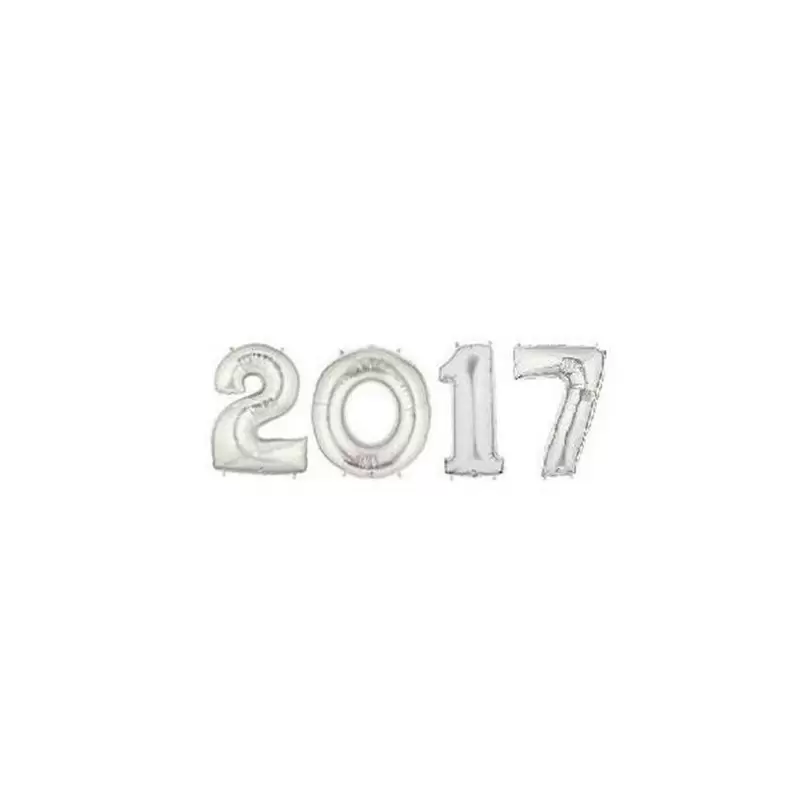 2017 PALLONCINI NUMERI FOIL CAPODANNO
