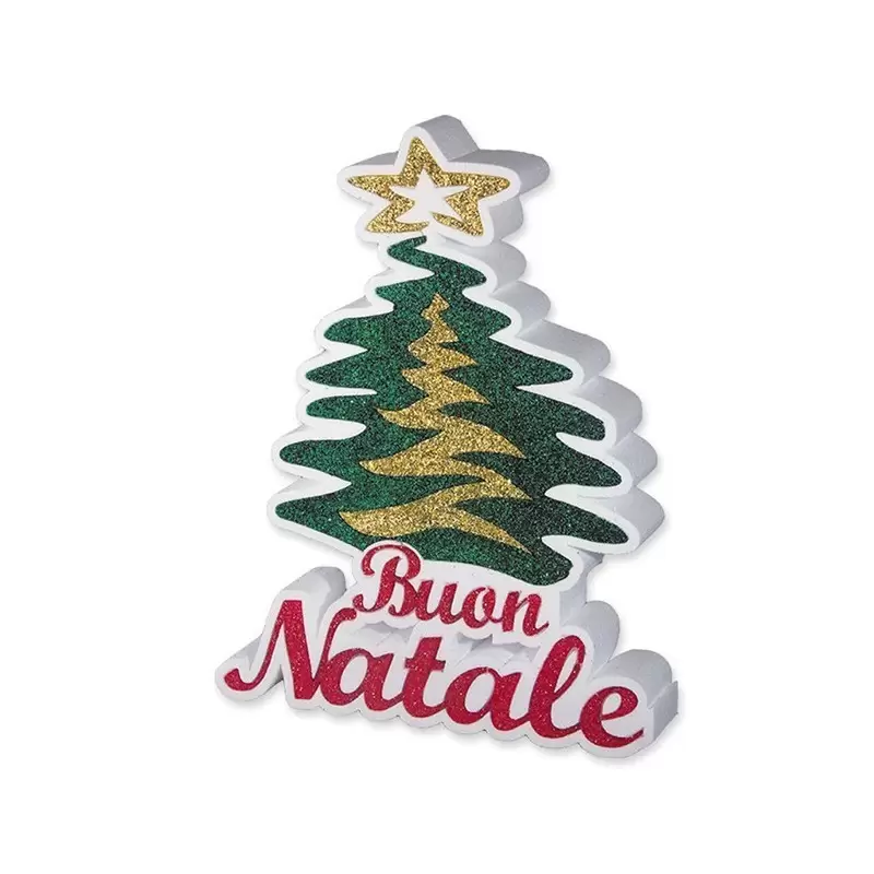 decorazione polistirolo albero natale