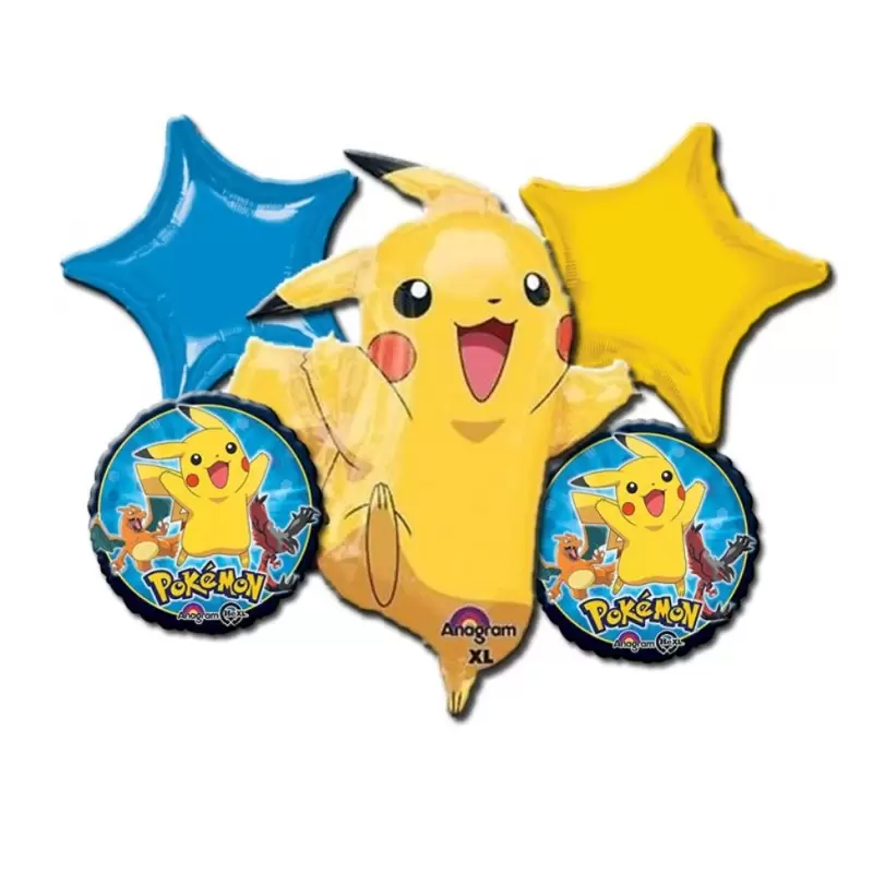BOUQUET  PALLONCINI FOIL POKEM PIKACHU N2 