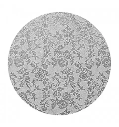 SOTTOTORTA VASSOIO CAKE BOARD TONDO  ARGENTATO
