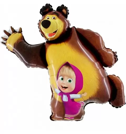 PALLONCINO SUPERSHAPE MASHA E ORSO FOIL L164 