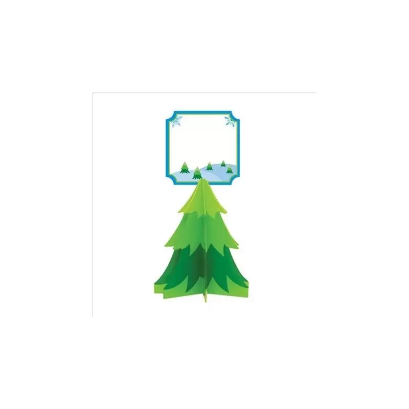 SEGNAPOSTO ALBERO DI NATALE 3D IN CARTONCINO 8 PZ 161501