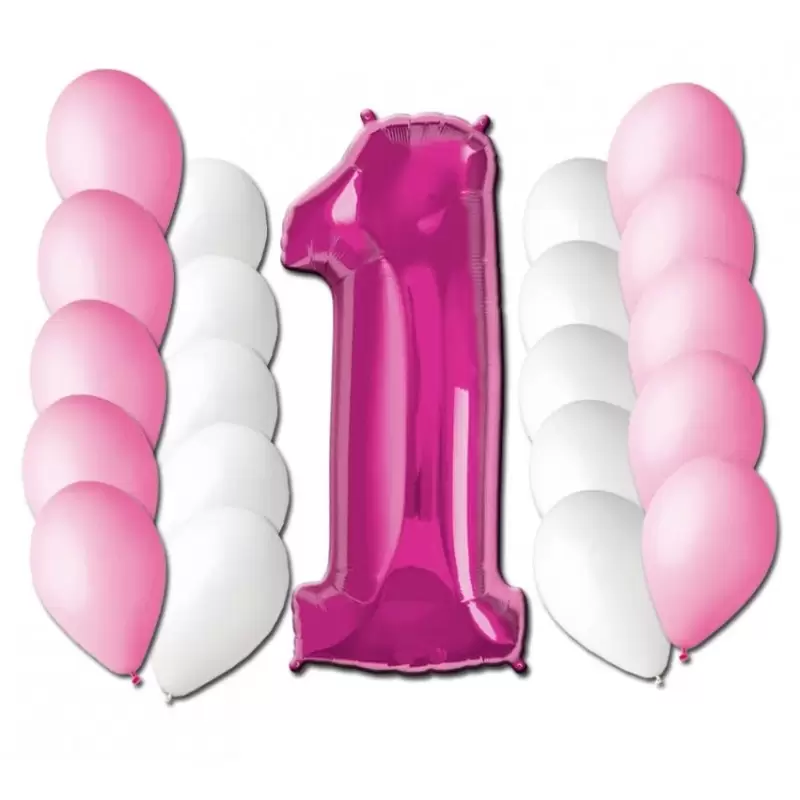 PALLONCINI 1 ANNO ROSA KIT
