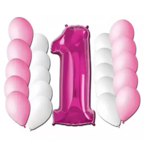 PALLONCINI 1 ANNO ROSA KIT