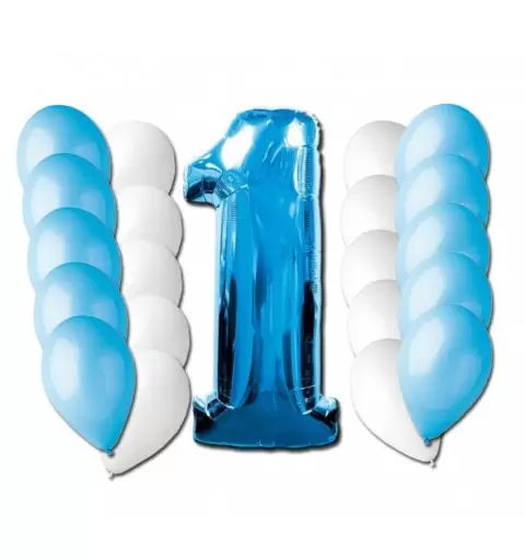 KIT PALLONCINI 1 ANNO CELESTE
