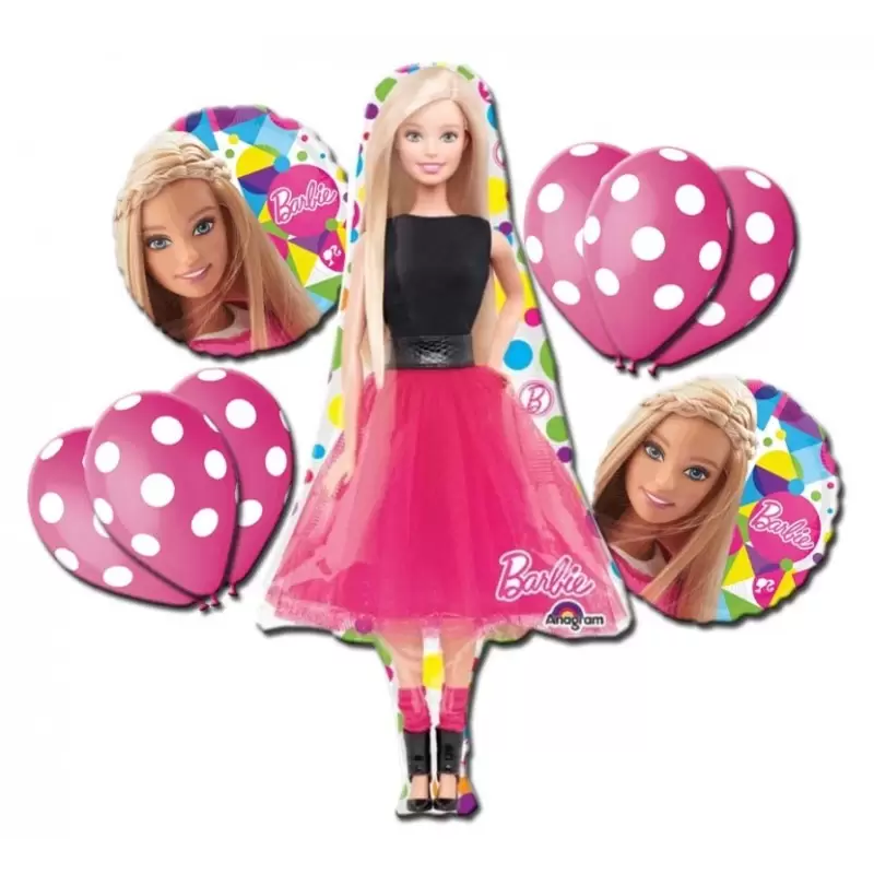 BOUQUET COMPOSIZIONE PALLONCINI BARBIE KIT N 5