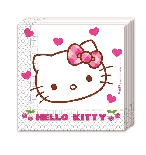 KIT N 4 COMPLEANNO HELLO KITTY HEARTS +100 PALLONCINI