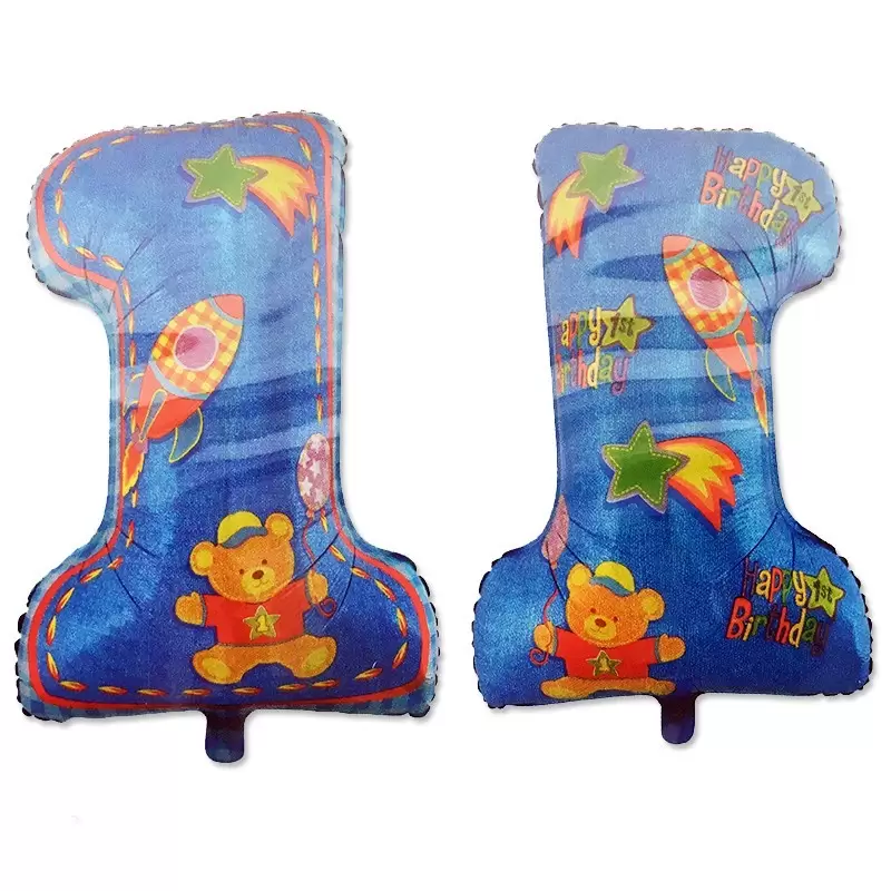 PALLONCINO SUPERSHAPE NUMERO 1 ANNO ORSACCHIOTTO CELESTE 982991-01