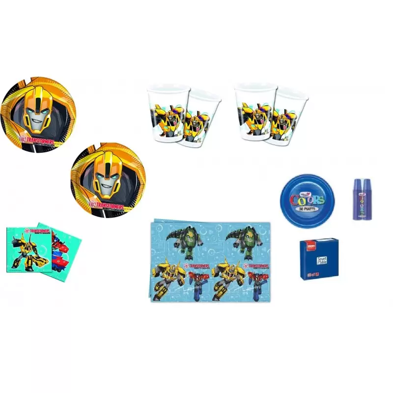 KIT N.7 COMPLEANNO TRANSFORMER + MONOCOLORE BLU