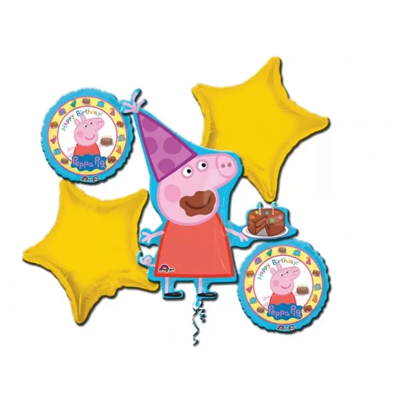 BOUQUET PALLONCINI FOIL N 2  PEPPA PIG