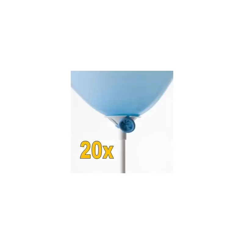 20 ASTE CON VALVOLE DI SICUREZZA PER PALLONCINI