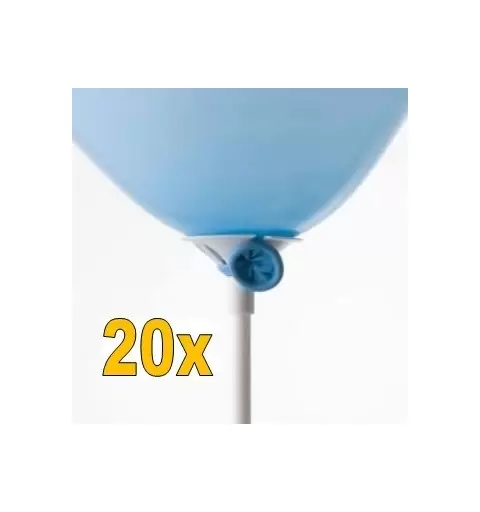 20 ASTE CON VALVOLE DI SICUREZZA PER PALLONCINI