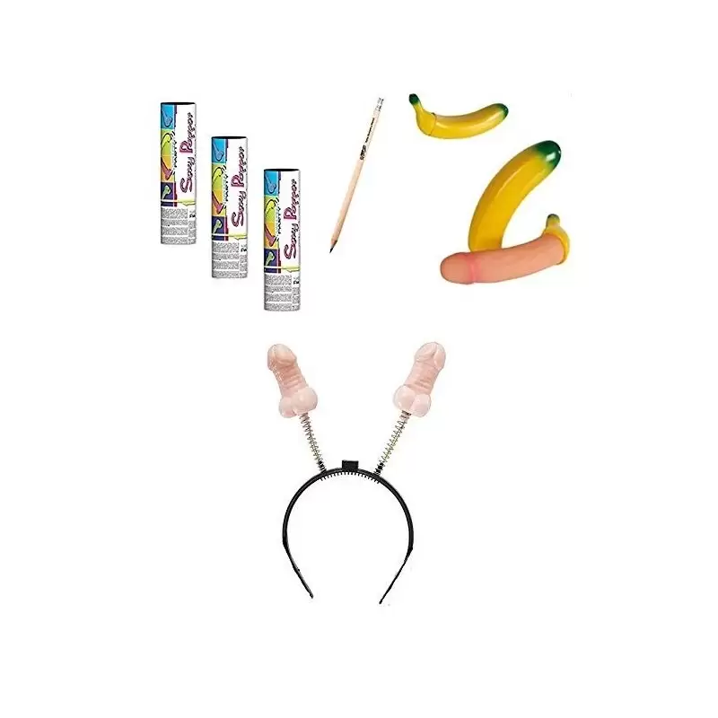 BOUQUET MANICO FALLO + 2 ORECCHINI FORMA PENE