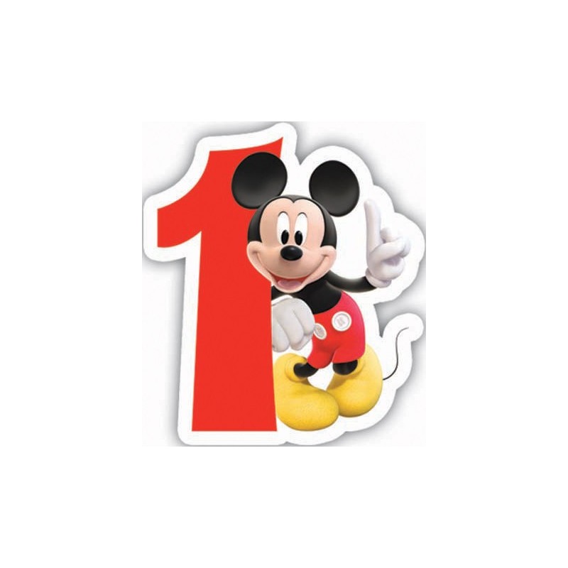 CANDELINA NUMERALE COMPLEANNO TOPOLINO MICKEY MOUSE N 1 (83149)