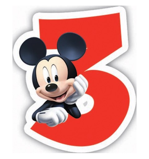 CANDELINA NUMERALE COMPLEANNO TOPOLINO N3 MICKEY MOUSE (83151)