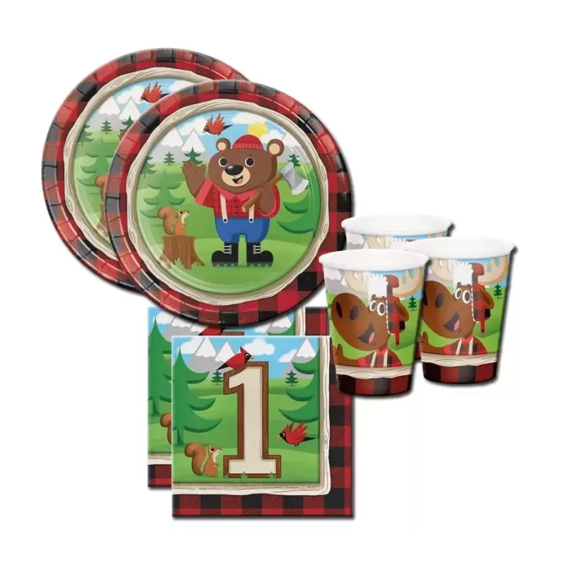 LUM BEAR JACK ORSETTO BOSCAIOLO COORDINATO TAVOLA 1 ANNO KIT N 29
