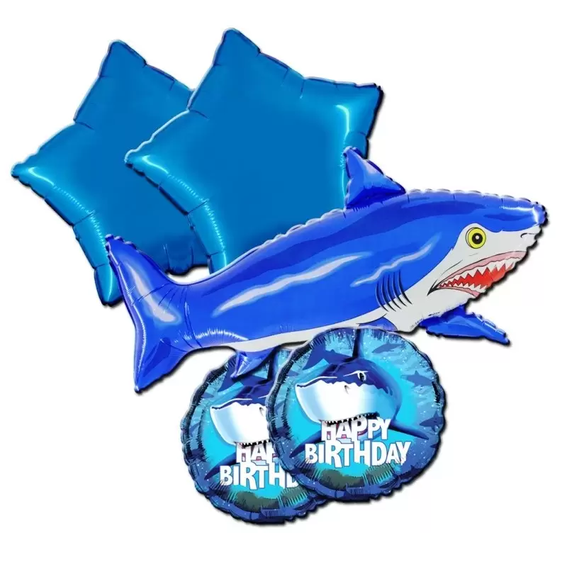 BOUQUET PALLONCINI FOIL N 2 SQUALI SHARK SPLASH