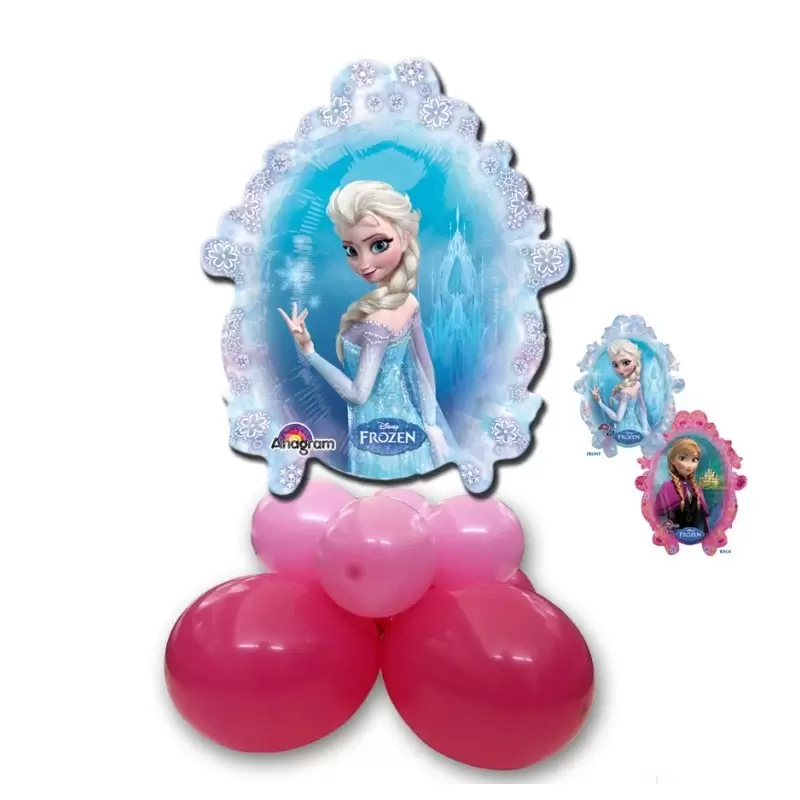 CENTROTAVOLA PALLONCINI FROZEN ANNA E ELSA COMPOSIZIONE SUPERSHAPE