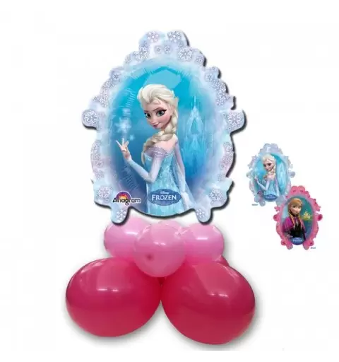 CENTROTAVOLA PALLONCINI FROZEN ANNA E ELSA COMPOSIZIONE SUPERSHAPE