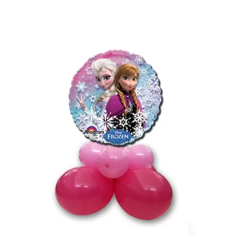 COMPOSIZIONE CENTROTAVOLA PALLONCINI FROZEN ANNA ELSA