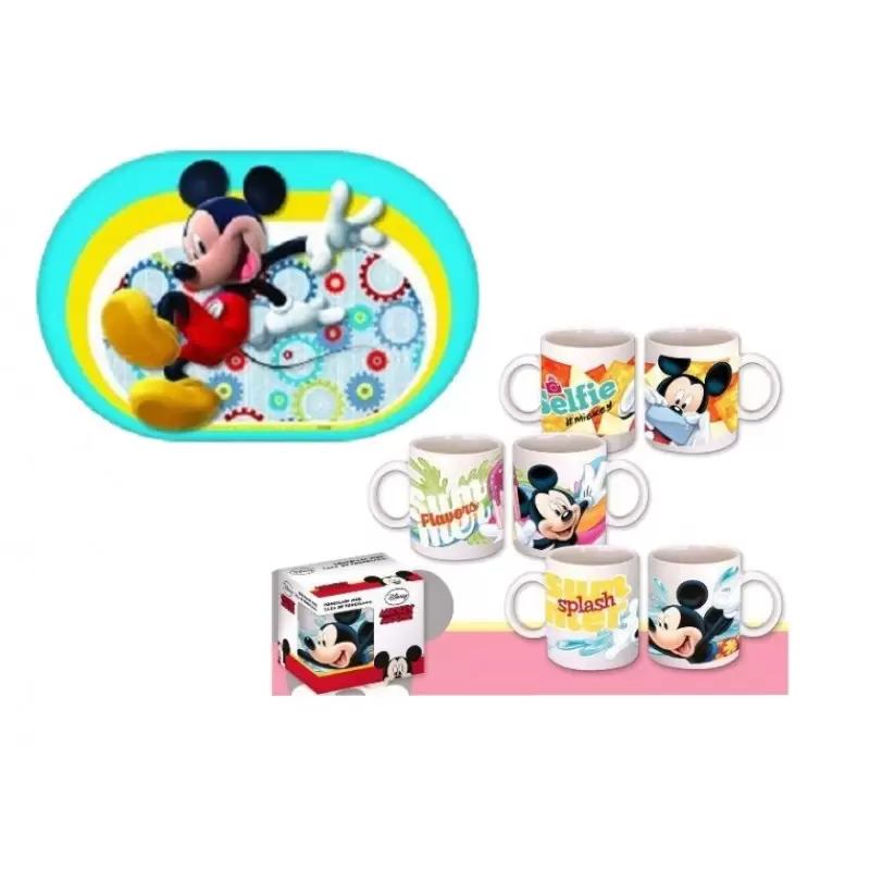 SET COLAZIONE TOPOLINO MICKEY MOUSE TAZZA WD17247 + TOVAGLIETTA 127744