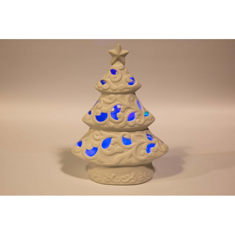 GMM Albero di Natale in Ceramica ALBERELLO di Natale Decorativo Decorazione Natalizia Color Oro Lucido. 