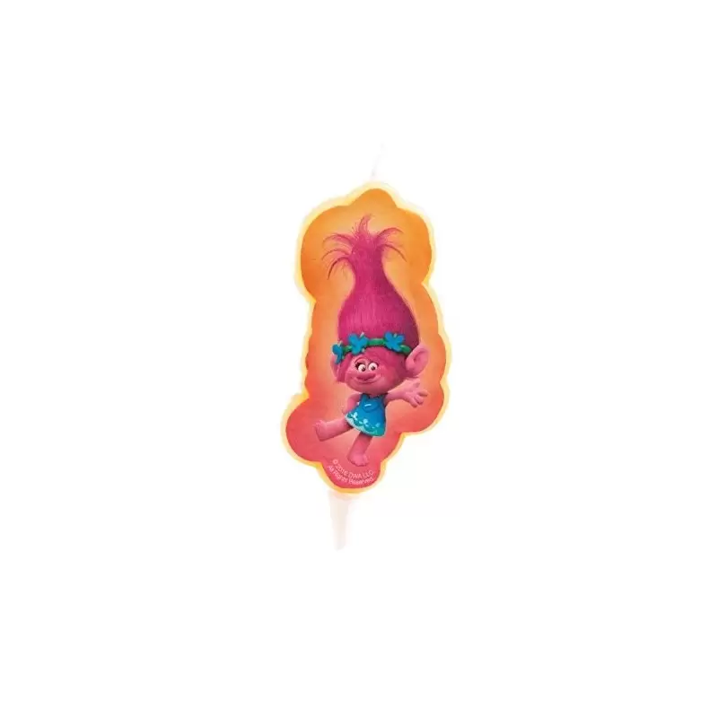 CANDELINA COMPLEANNO TROLLS POPPY / ROSA 346137