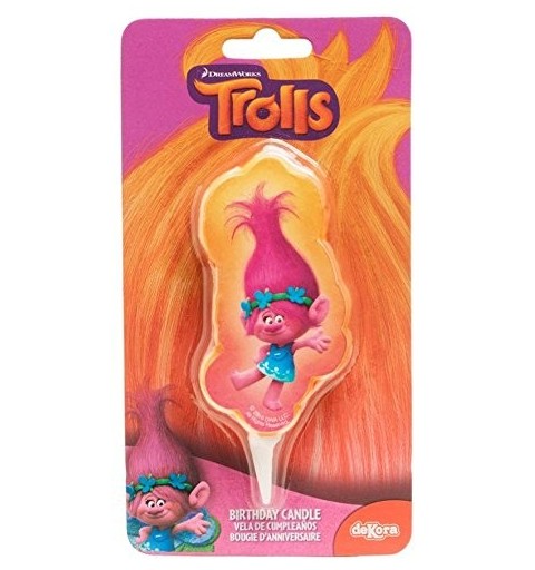 CANDELINA COMPLEANNO TROLLS POPPY / ROSA 346137